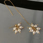 summer fun freshwater pearls firework style A and B dangle drop studd earrings, gift for her