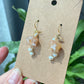 Natural Hand Carved Lily of the valley,bell Orchids,flower agate dangle drop earring,Wedding Earrings, Bridesmaid Gift,gift for her