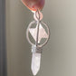 Natural crystal hand carved star Pendulum dangle earring single pieces,crystal healing earring