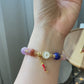sunstone，rose quartz，Blonde crystal，Turquoise ，Amethyst，Rhodonite，Black Rutilated ，Lapis Lazuli，aquamarine all in one bracelet