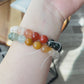 Natural Rainbow Rutilated  Quartz gemstone Fortune and Lucky  Healing bead bracelet
