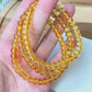 AAAAA Natural yellow gold sweet bee  Amber  Beads Gradient  bead bracelet