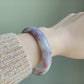 Natural Taro milk shake Light Purple Lepidolite with Black Mica Bangle,woman bangle bracelet,Birthday Anniversary Gift for Her