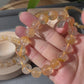 AAAA High Grade  Rare Natural Yellow Red Gold Amphibole Quartz, Angel Phantom Quartz bead bracelet 7mm/8mm/9mm/10mm/11mm/12mm
