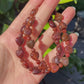 Natural Red Copper Rutilated Quartz Full of rutilated heart shape bead bracelet 12mm