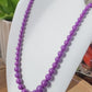 Rare High Grade Natural  Royal Purple Phosphosiderite Purple Mica Polished Smoothie Round Bead Necklace