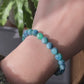 Monet's Garden  Natural Green Lepidolite High Grade Mica Round Bead Bracelet 7.5MM High end jewelry