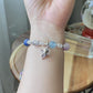 sunstone，rose quartz，Blonde crystal，Turquoise ，Amethyst，Rhodonite，Black Rutilated ，Lapis Lazuli，aquamarine all in one bracelet