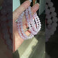 AAAA grade Lavender Lithium kunzite stone Quartz Purple Crystal Smooth Round cat eye fire Beads bracelet，handmade bracelet 7mm
