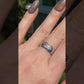 Certificated 1.0 ct. Moissanite Lozenge Sterling silver everyday ring wedding ring  with box