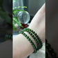 AAAAA Rare Genuine Natural High grade clear Green Diopside Chrome pefect round bead bracelet