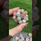 AAAA Clear colorful  Grade Nature Sakura Agate cherry blossom flower agate braided massage ball pendant,gift for her