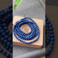Natural High Grade less White More Blue Lapis Lazuli gemstone earless Anxiety Stress Relief Bracelet，Emotional Healing 5MM/9MM