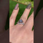 Certificated 1ct. Moissanite Chrysanthemum floral sterling silver Ring,wedding ring, Groomsman gifts,Bridesmaid Gifts
