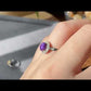 Natural South Africa Purple  Pink Sugilite Sterling Silver Adjustable Ring，Gift for her, Bridesmaid Gifts
