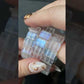 Natural Sri Lanka Moonstone super strong blue Fire illuminate rectangle Bangle bracelet, gift for her,anniversary gift