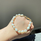 macaron Fluorite freshwater pearls bracelet