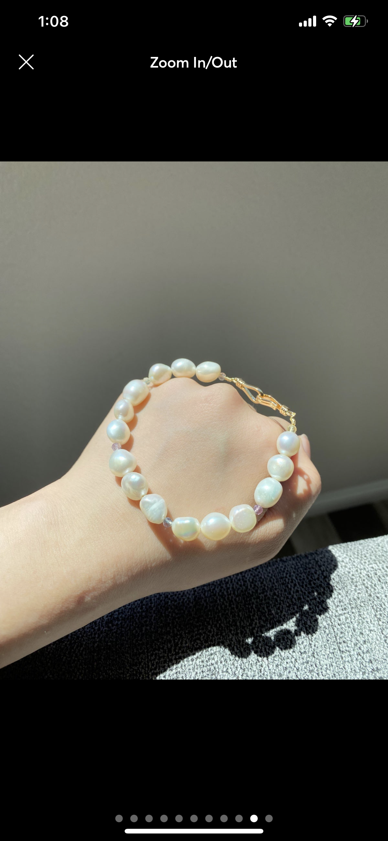 macaron Fluorite freshwater pearls bracelet