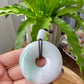 AAA Grade Natural Nephrite Hetian White Green Jade super big size Donut Circle Pendant 52*52mm