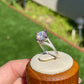 Certificated 1ct. Moissanite Chrysanthemum floral sterling silver Ring,wedding ring, Groomsman gifts,Bridesmaid Gifts