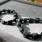 Natural Raw Protection Black Tourmaline Crystals,Meditation Stones,Yoga Crystals Raw Healing Stones Bead Bracelet
