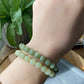 Natural Myanmar Green Jadeite，Nephrite Jade smooth round bead Bracelet,handmade bracelet 8mm+