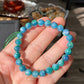 Monet's Garden  Natural Green Lepidolite High Grade Mica Round Bead Bracelet 7.5MM High end jewelry