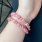 AAAA grade natural Rhodochrosite square pork belly bead bracelet handmade