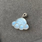Sri Lanka Natural Moonstone blue Fire illuminate Labradorite Cat Paw Sterling silver pendant with leather necklace