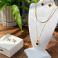 vintage heart shape 18k with black agate and mother of pearl necklace
