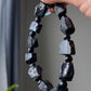 Natural Raw Protection Black Tourmaline Crystals,Meditation Stones,Yoga Crystals Raw Healing Stones Bead Bracelet