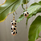 super cute Natural freshwater pearls panda painting drop dangle earrings,gift for her