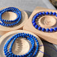 Natural High Grade less White More Blue Lapis Lazuli gemstone earless Anxiety Stress Relief Bracelet，Emotional Healing 5MM/9MM