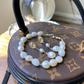 macaron Fluorite freshwater pearls bracelet