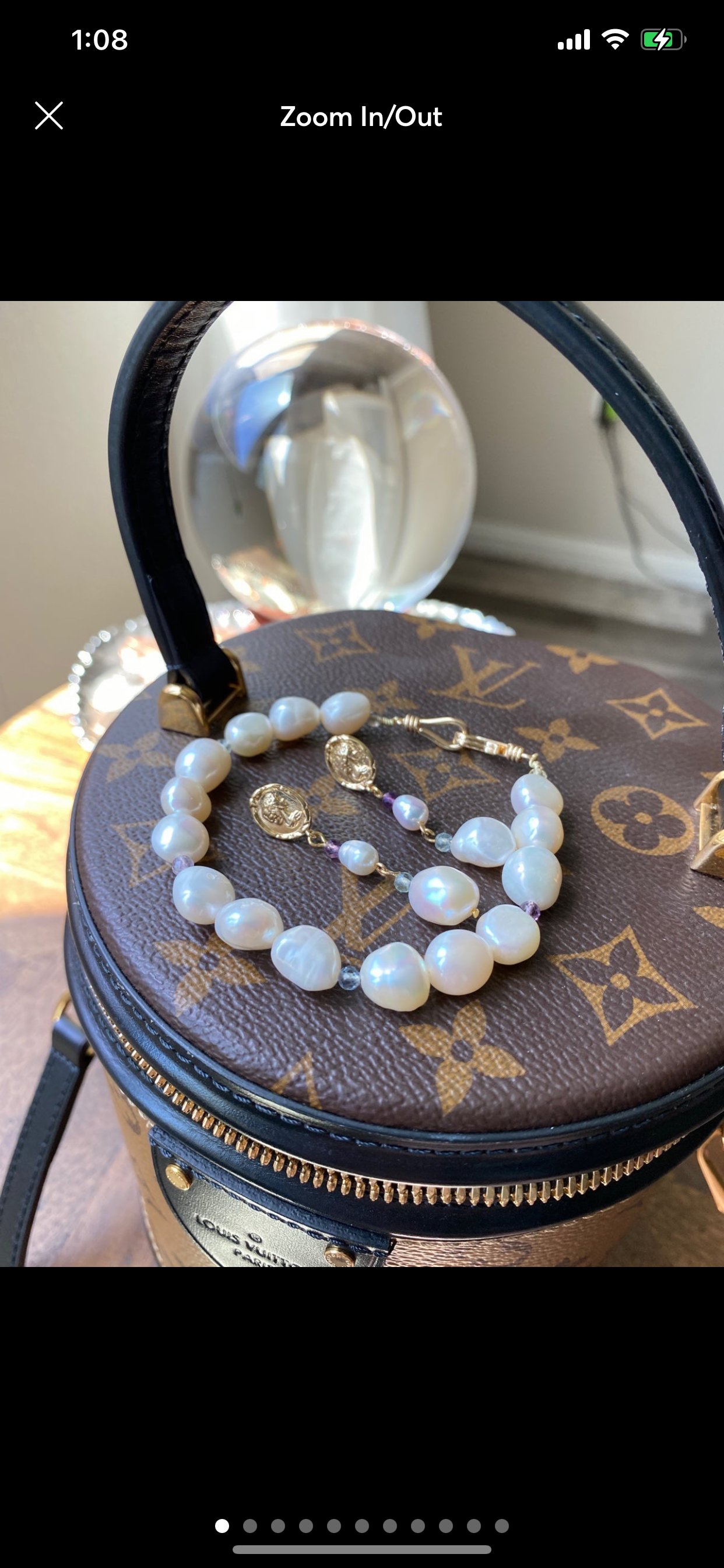 macaron Fluorite freshwater pearls bracelet