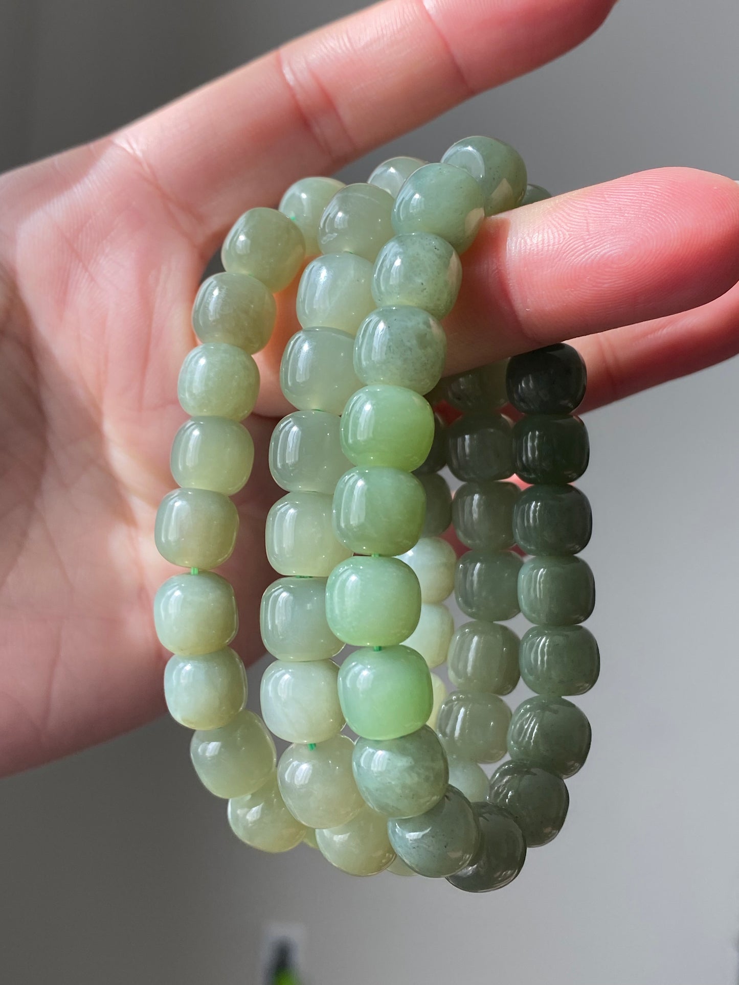 AAA  Natural BIYU Hetian Jade square bead Nephrite bead Bracelet Best Gift for her,gift for Mom