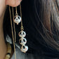 super cute Natural freshwater pearls panda painting drop dangle earrings,gift for her