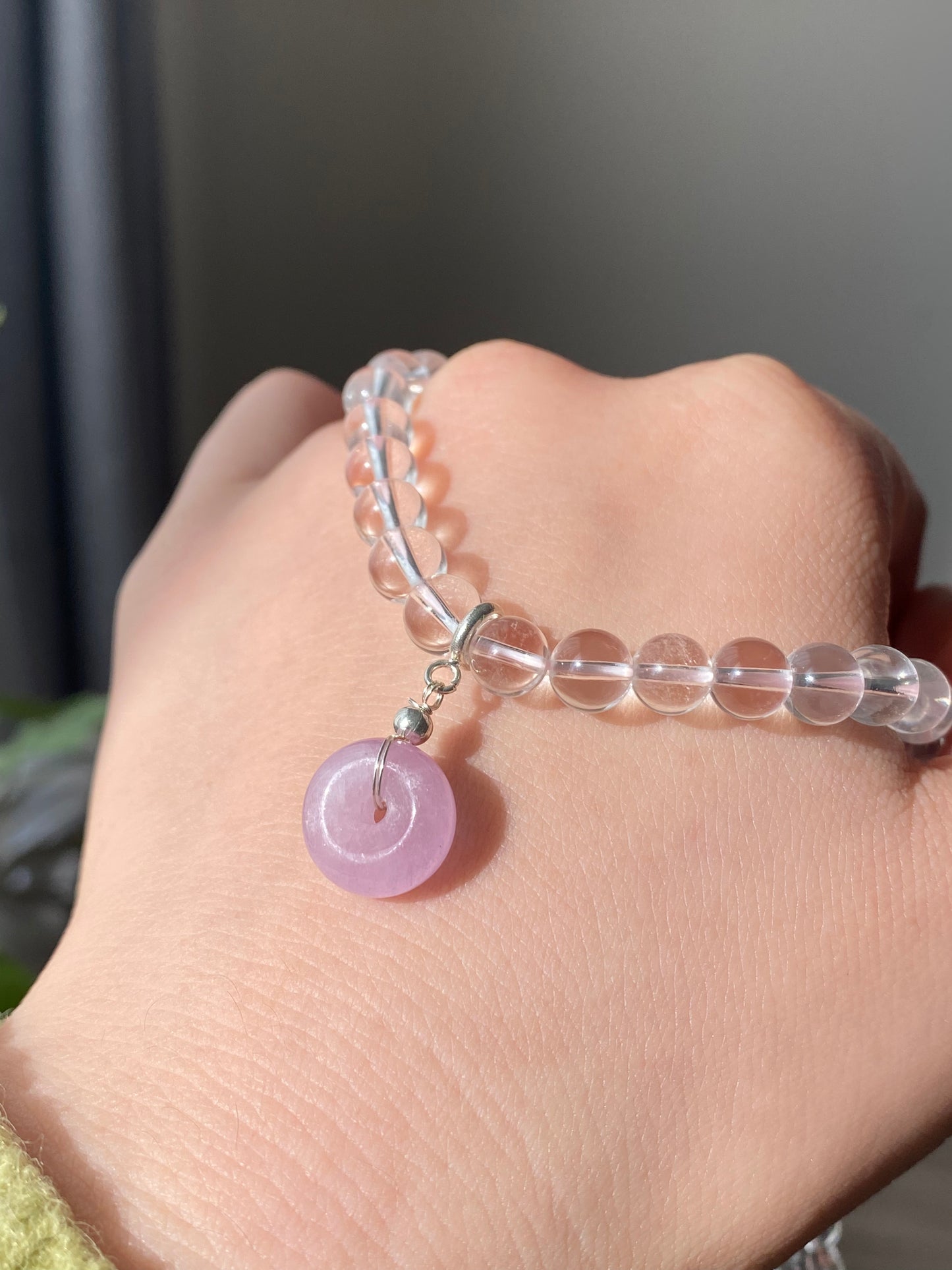 3 pieces Natural watermelon Tourmaline，Cube Amazonite,Donut Ring Purple Lithium,Kunzite Removable Charm Dangle Pendant