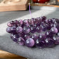 AAAAA grade cat eyes luxury purple Lepidolite,woman bracelet, nature smoothy round gemstone bead bracelet