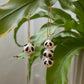 super cute Natural freshwater pearls panda painting drop dangle earrings,gift for her