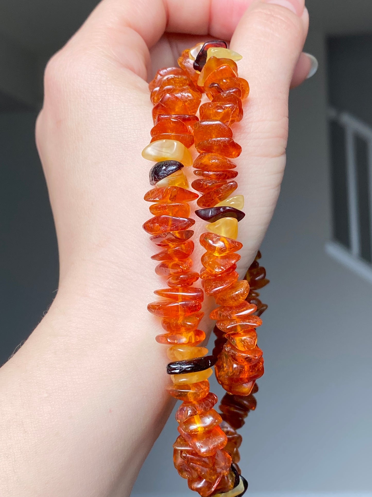 Made Friend Price Natural Genuine Baltic Amber Big Nuggets chips Mixed Color  Irregular Bead Necklace