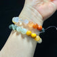 Natural Rainbow Rutilated  Quartz gemstone Fortune and Lucky  Healing bead bracelet