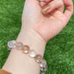 AAAA+ Natural super clear Rutilated Quartz，silky Rutilated smooth round bead bracelet gift for her, gift for mom