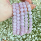 AAAA grade Lavender Lithium kunzite stone Quartz Purple Crystal Smooth Round cat eye fire Beads bracelet，handmade bracelet 7mm