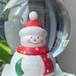 Hand Sculpture Basswood painting Faceted happy smiling Snowma home dectoration ornament