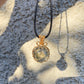 Natural Raw Black Gold Super Seven Princess 14k gold wire pendant necklace 14mm to 16MM