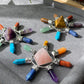 Energy Generator with seven kind Quartz, Tiger eye,Turquoise,Amethyst gemstone Orgonite  Pyramid Reiki Chakra Healing Gift,EMF Protection