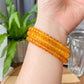 AAAAA Natural yellow gold sweet bee  Amber  Beads Gradient  bead bracelet