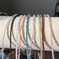 2mm+ $20 for 2 Natural Faceted gemstone,Moonstone,strawberry Quartz,Garnet,sunstone,Peridot,Tourmaline,Fluorite，Blue Apatite，Morganite Double Wrap Bracelet, Chocker Necklace