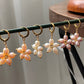 Trendy Natural lovely Freshwater pearls daisy flower shape drop dangle earring，handmade earring, gift for her
